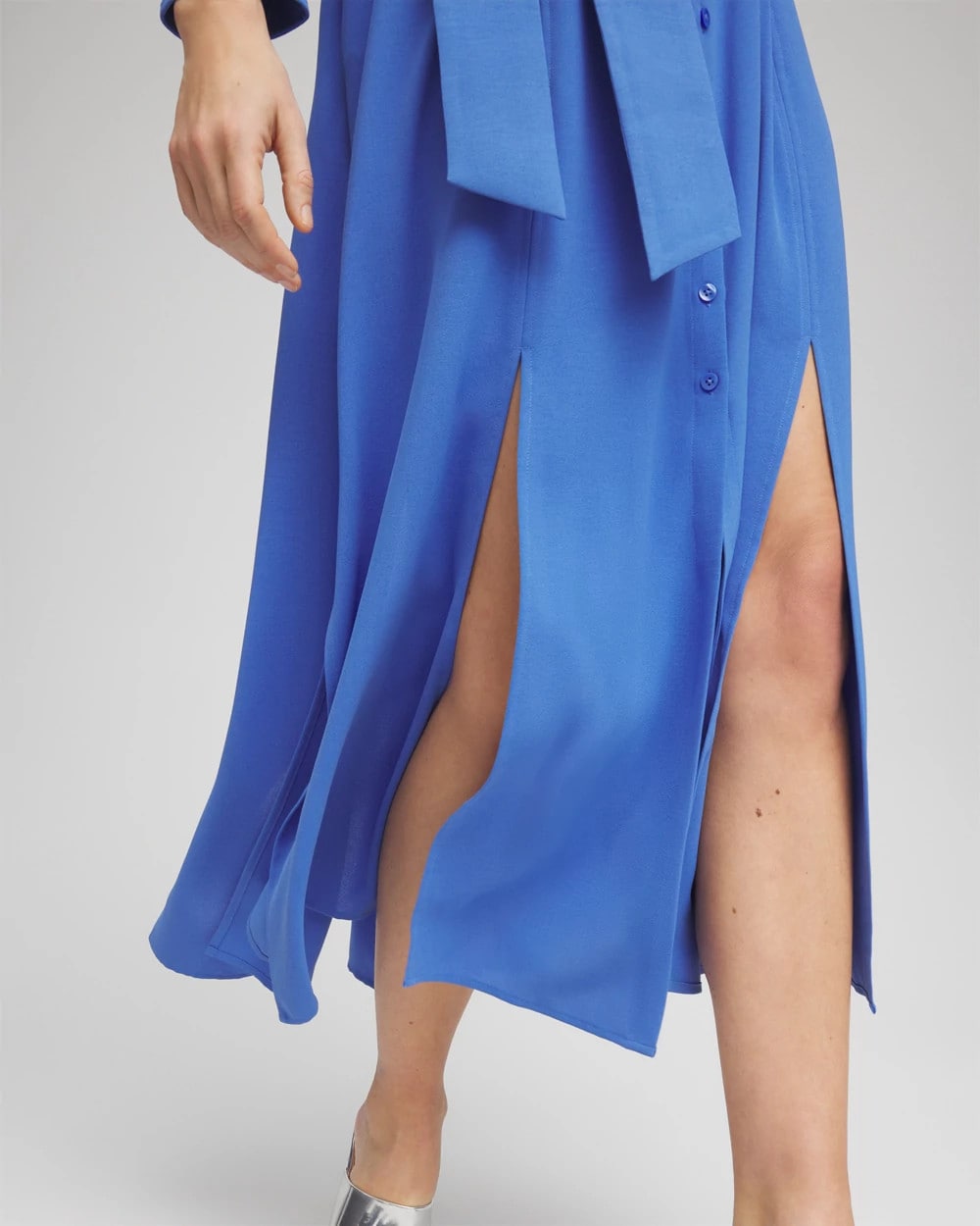 Chico's Best Price | Belted Split Hem Maxi Shirtdress