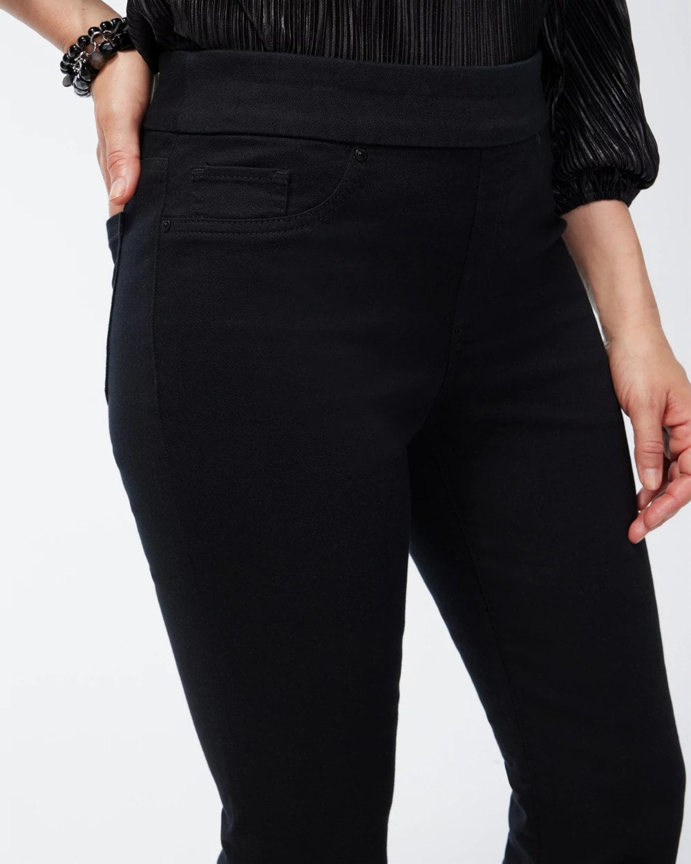 Chico's Premium | Black Pull-on Bootcut Jeggings