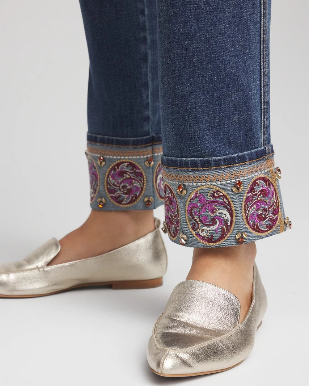 Chico's Best Seller | Embellished Pull-On Slim Ankle Jeggings