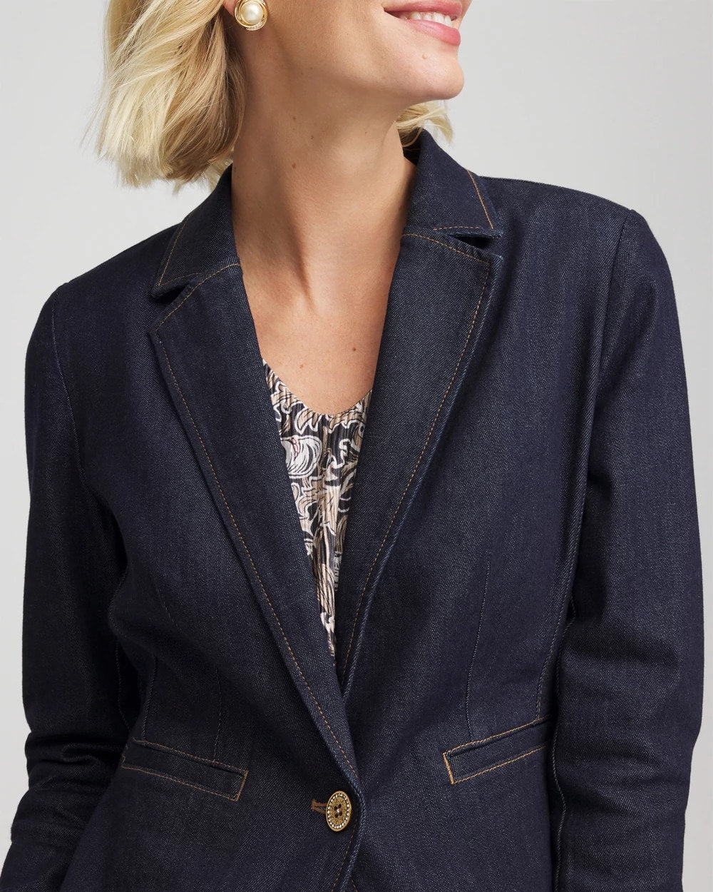 Chico's Smart Buy | Denim Peplum Blazer