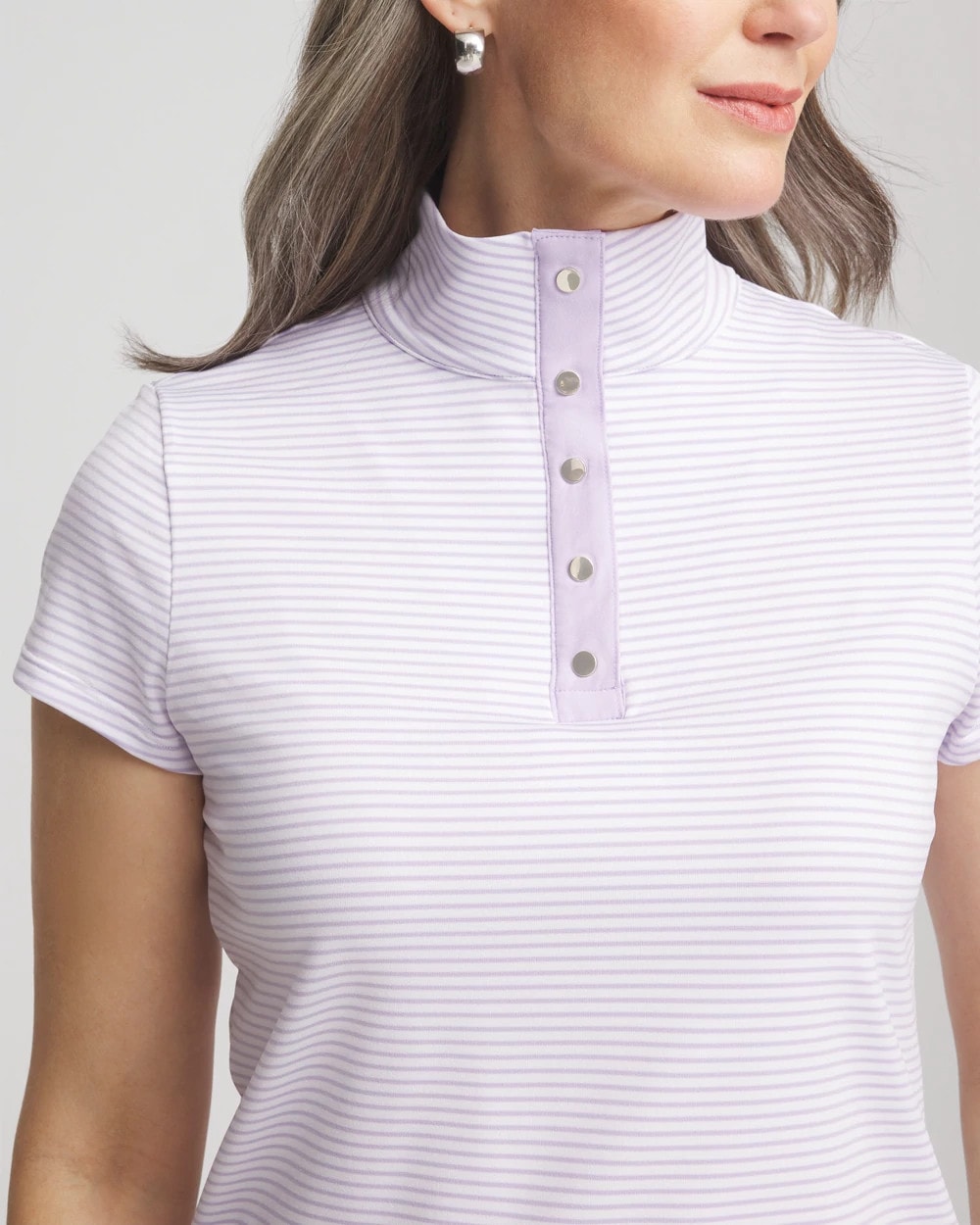 Chico's Value | Zenergy® Striped UPF Short-Sleeve Top