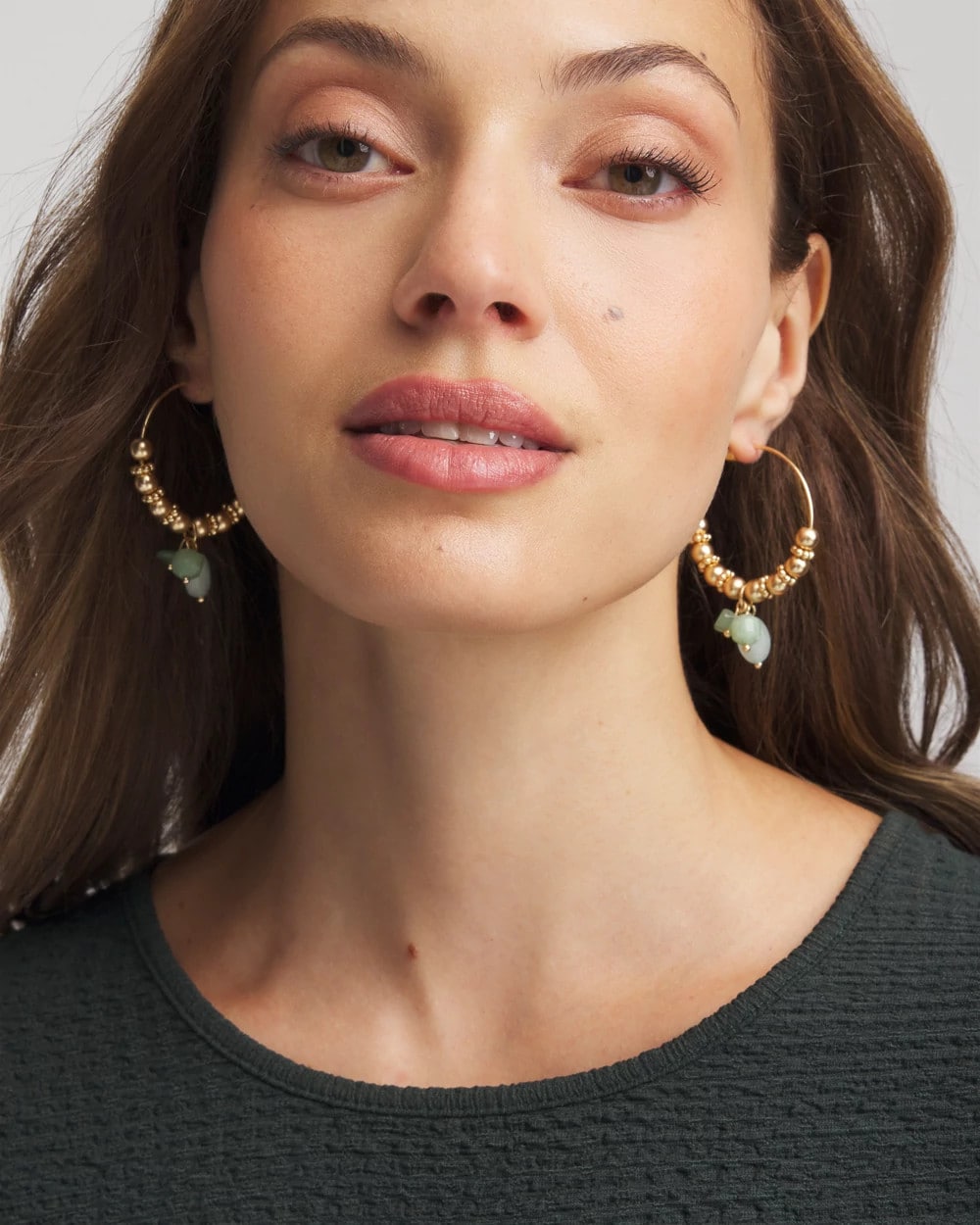Chico's Popular | No Droop® Gem Beaded Hoop Earrings