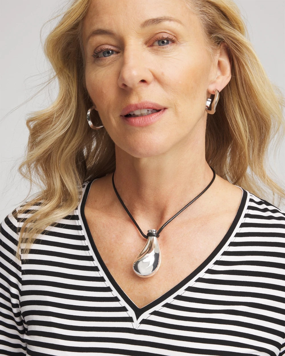 Chico's Featured | Silvertone Adjustable Pendant Necklace