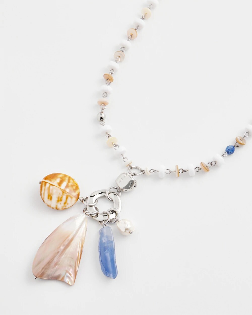 Chico's Discount | Seashell Beaded Pendant Necklace
