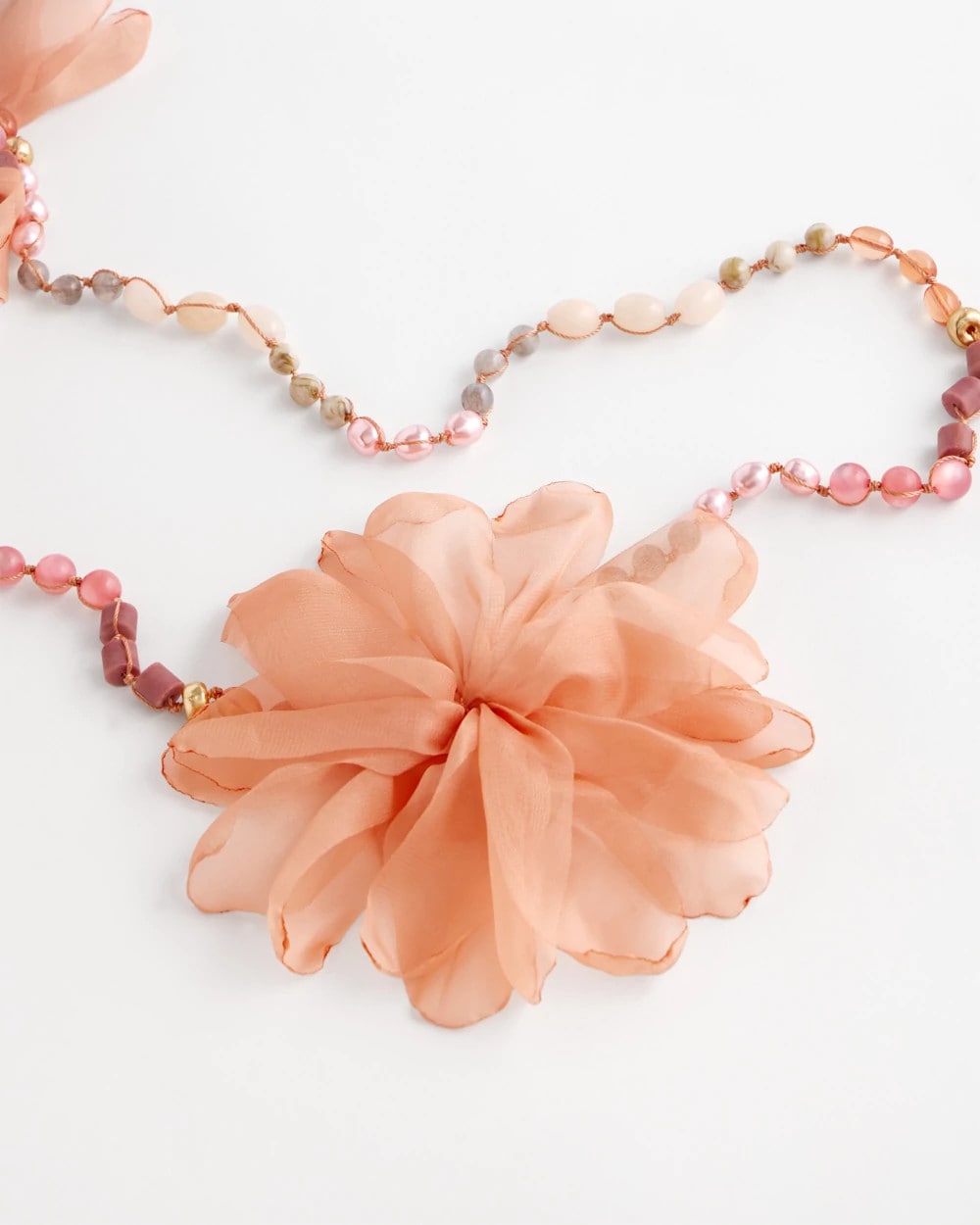 Chico's Hot Sale | Pink Floral Aventurine Long Single Necklace