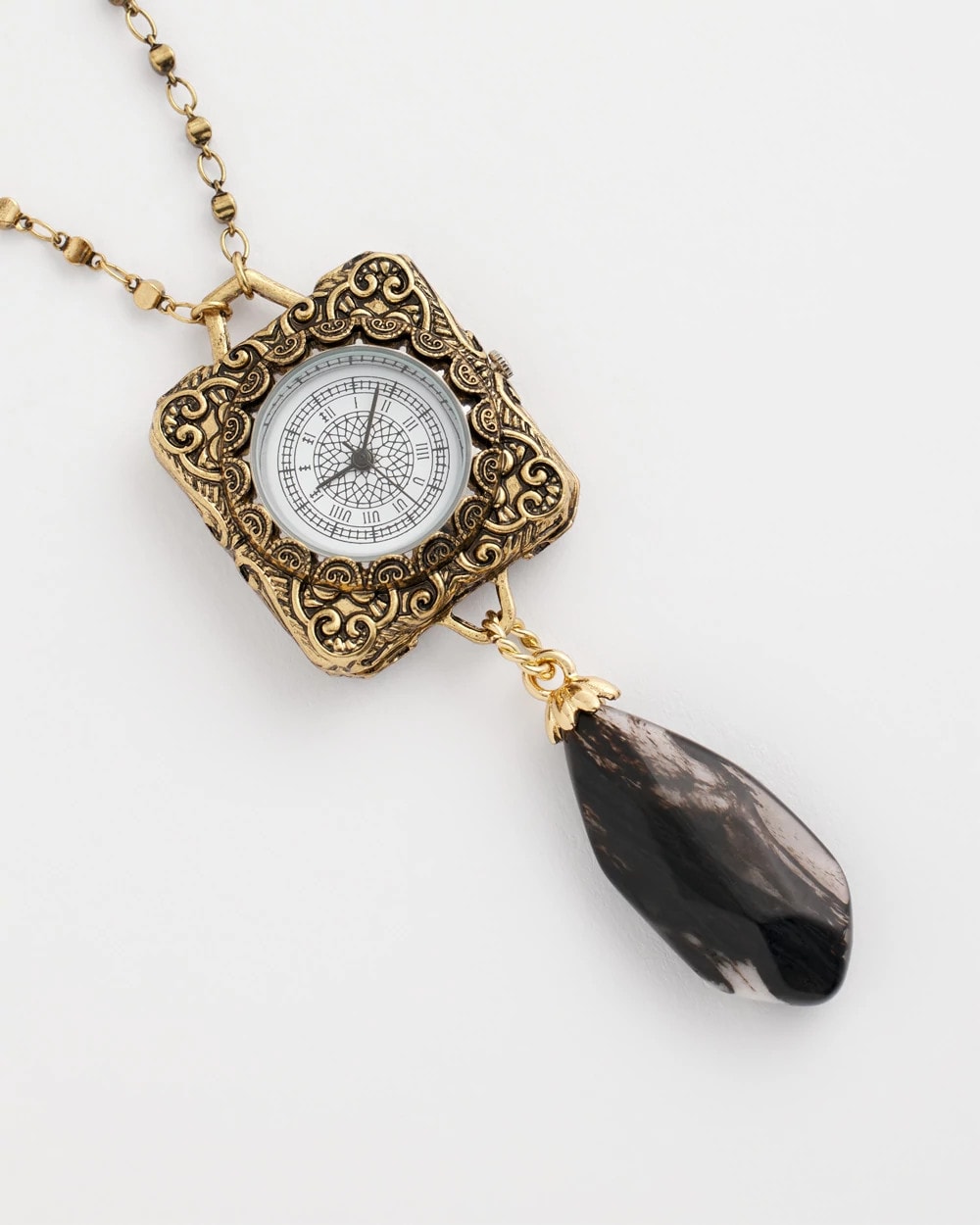 Chico's Signature | Clock Pendant Necklace