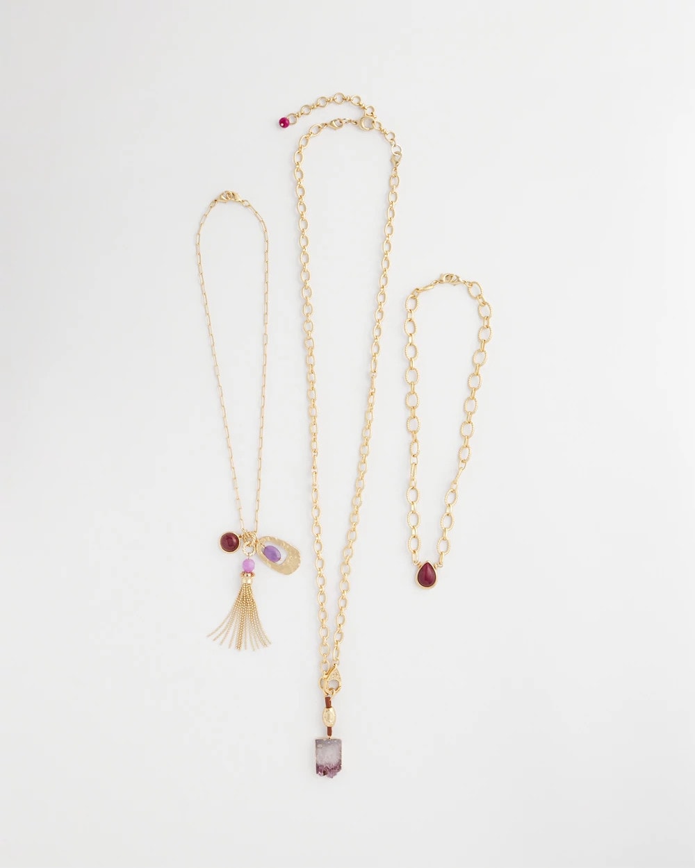 Chico's Hot Sale | Convertible Three-Strand Stone Pendant Necklace