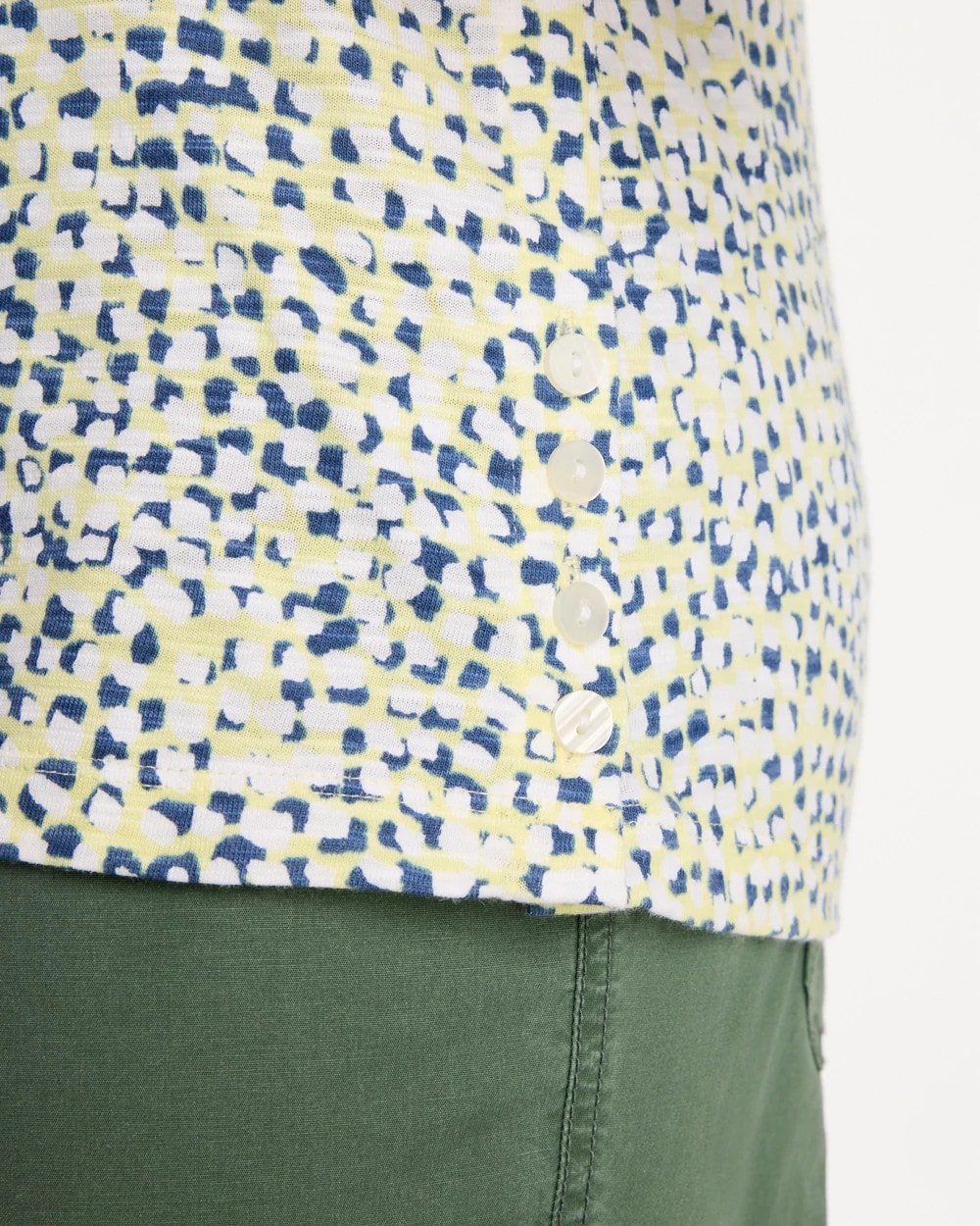 Chico's Top Pick | Printed Cotton Slub Elbow-Sleeve Tee