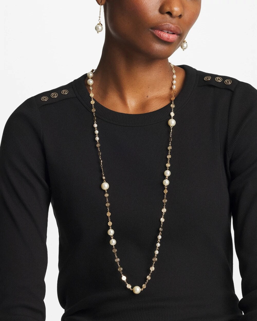Chico's Classic | Pearl and Link Necklace