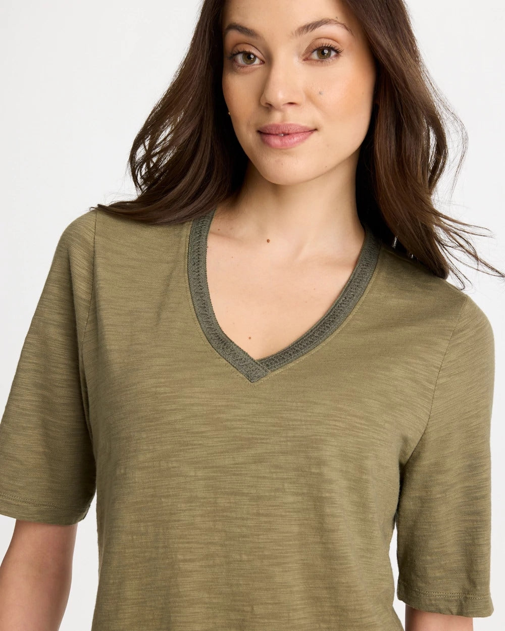 Chico's Value | Cotton Slub V-Neck Tee