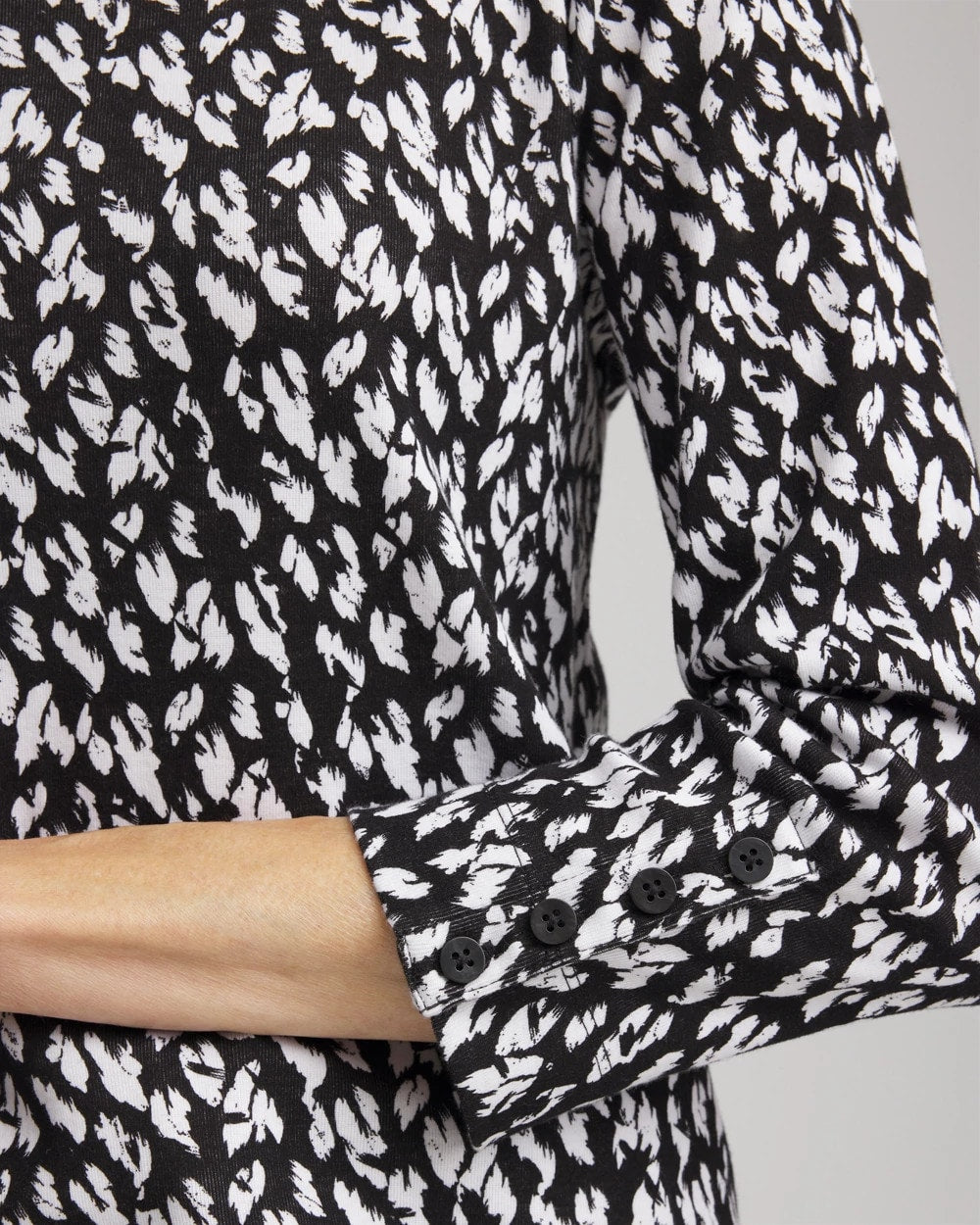 Chico's Discount | Pima Crewneck Button Tee