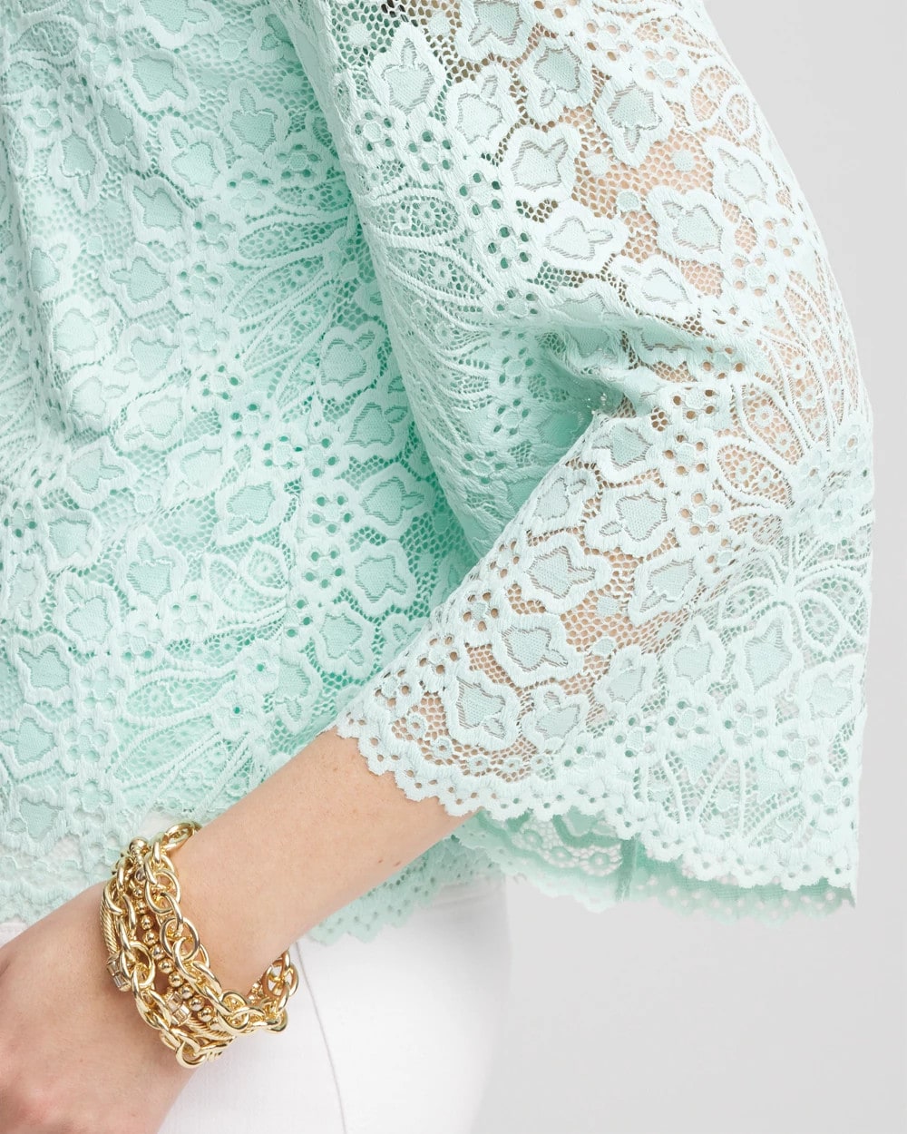 Chico's Great Value | Scalloped Hem Lace Top