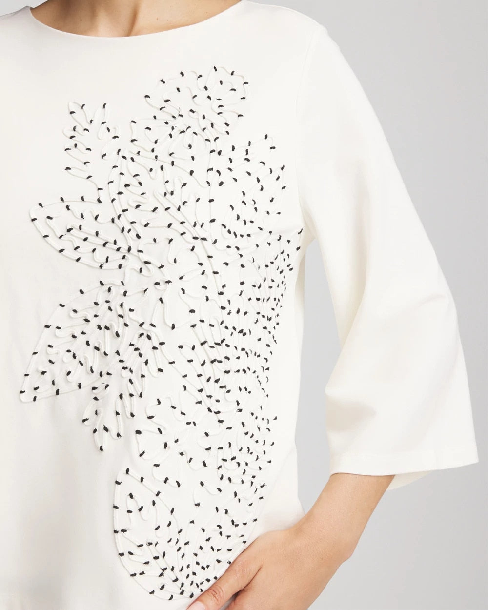 Chico's Classic | Soutache Embroidered Wildflower Top