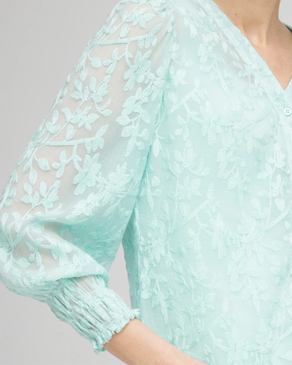 Chico's Latest | Floral Soutache V-Neck Blouse