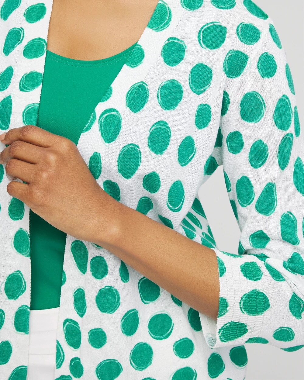 Chico's Essential | Polka-Dot Summer Romance Short Cardigan