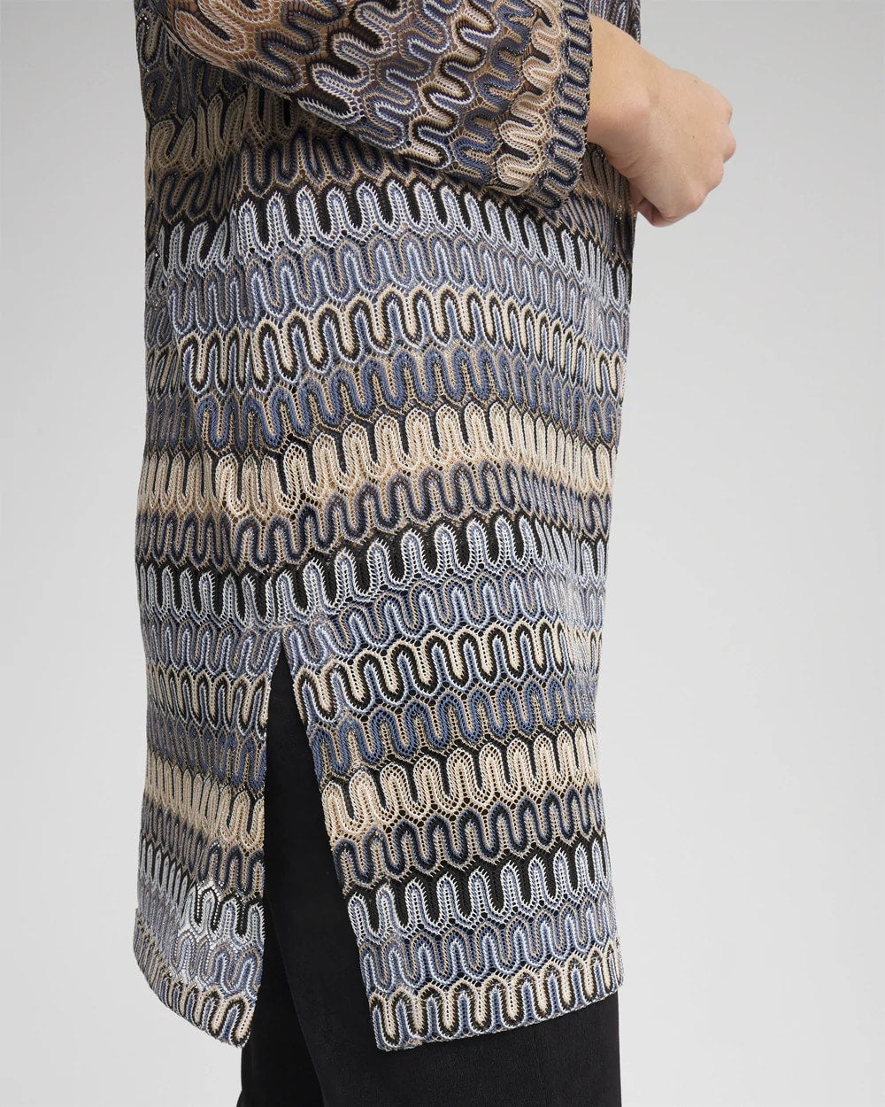 Chico's Customer Favorite | Travelers™ Knit Chevron Open-Front Cardigan