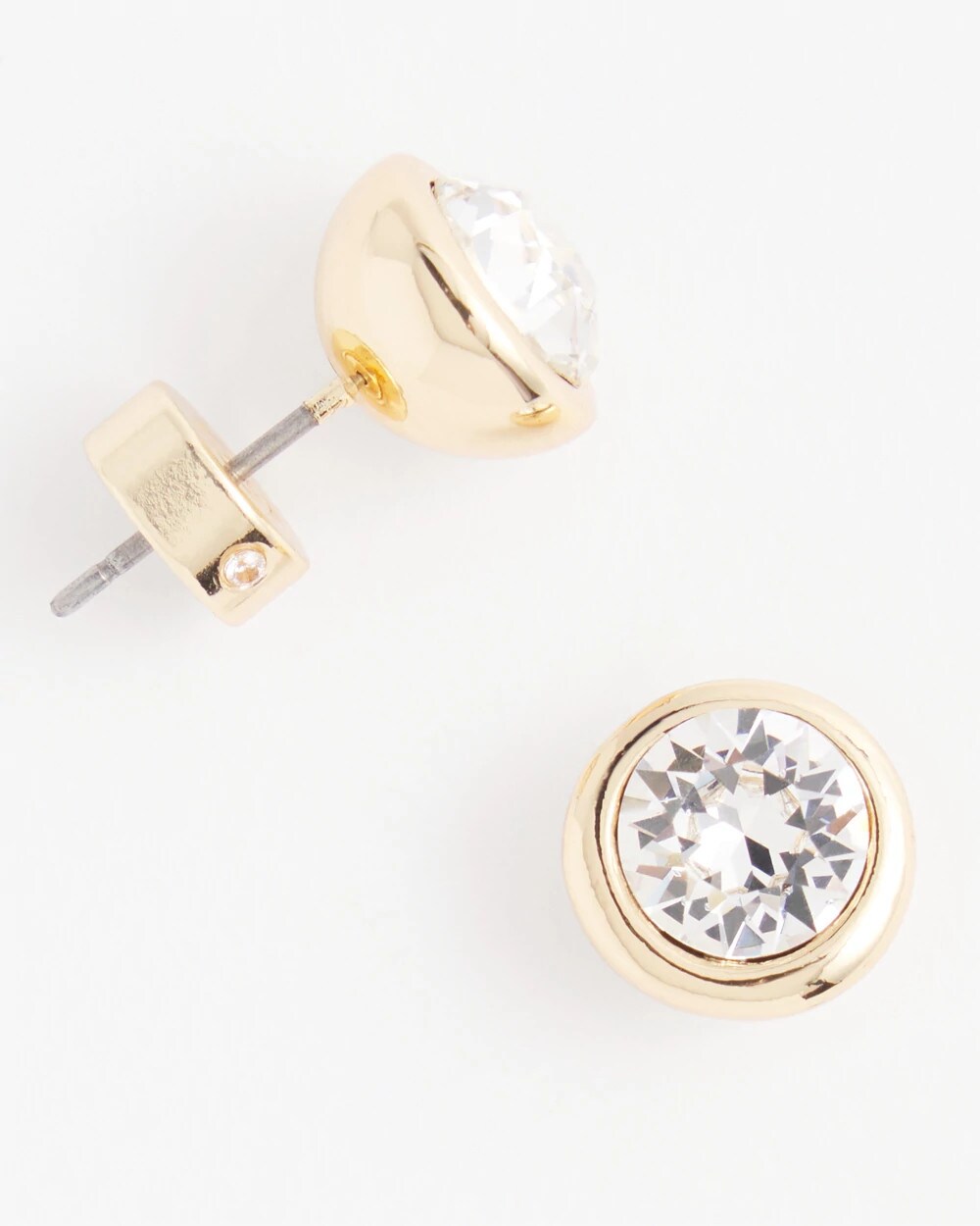 Chico's Everyday | Gold Tone Crystal Stud Earrings