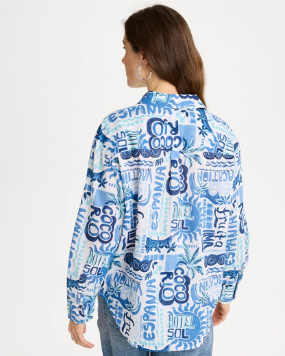 Chico's Discount | Cotton Voile Collared Beach Shirt