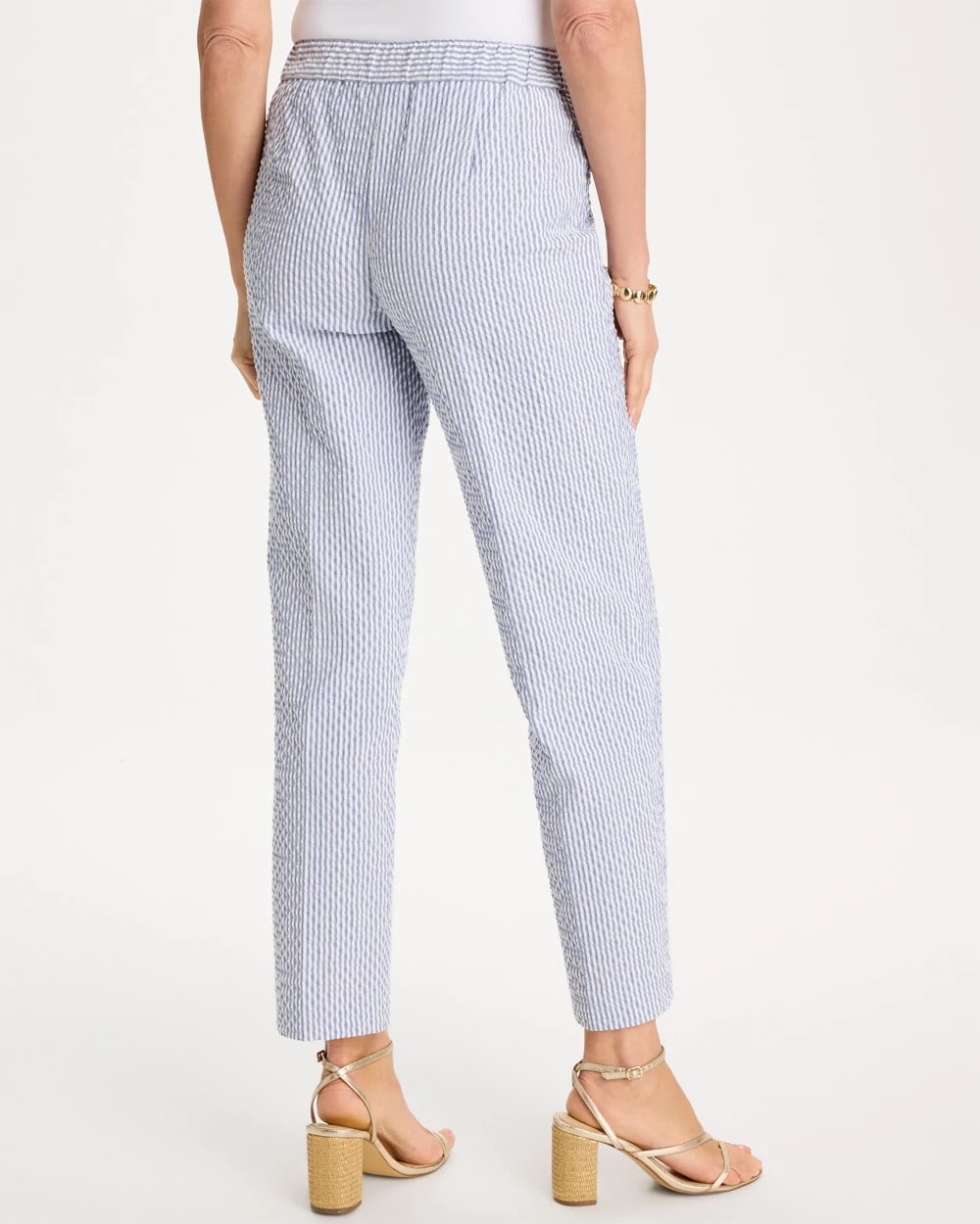 Chico's Best Seller | Striped Seersucker Straight Ankle Pants