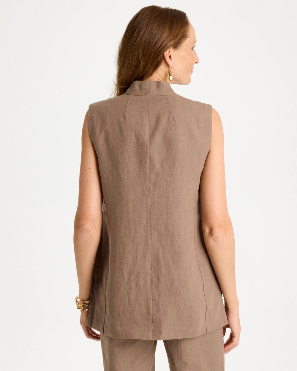 Chico's Everyday | Long Linen Sleeveless Vest
