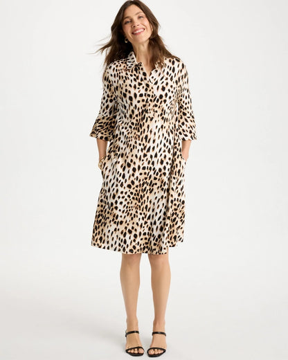 Chico's Premium | Ponte Knit Flounce Sleeve Dress