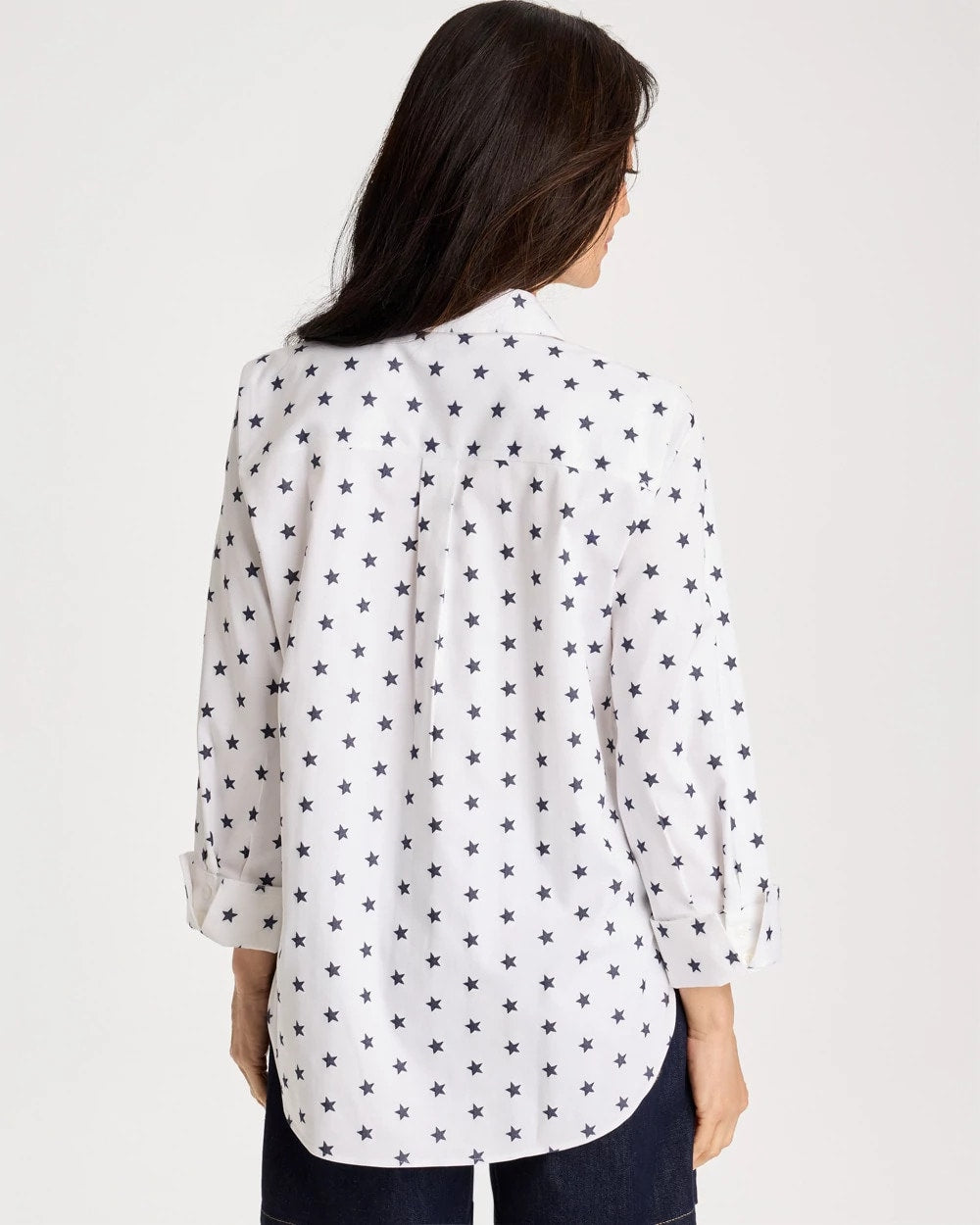 Chico's Classic | No Iron™ Stretch Jacquard Stars Shirt