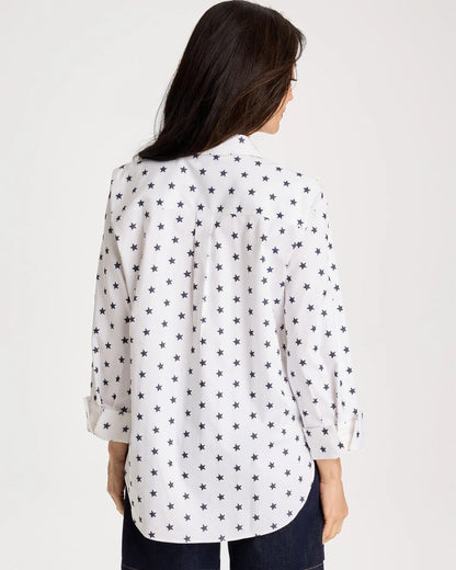 Chico's Classic | No Iron™ Stretch Jacquard Stars Shirt