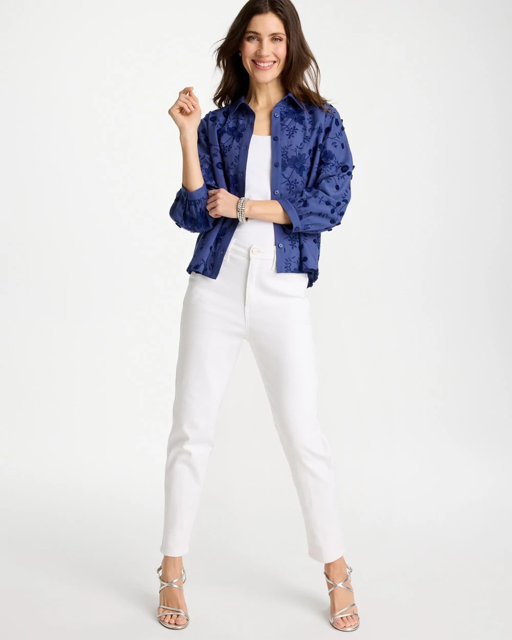 Chico's Smart Buy | 3D Floral Embroidered Top