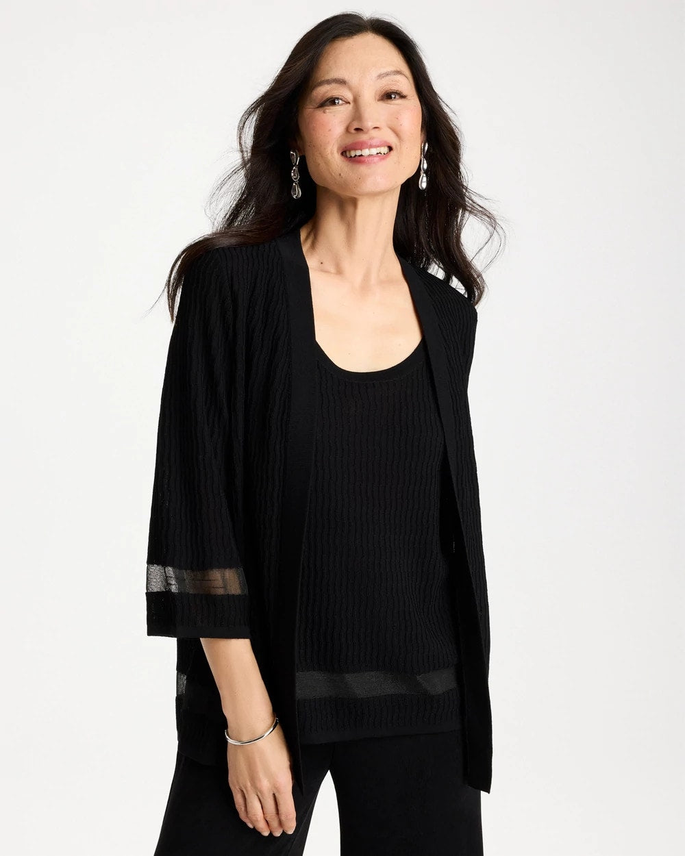 Chico's Customer Favorite | Travelers™ Sheer Stripe Cardigan