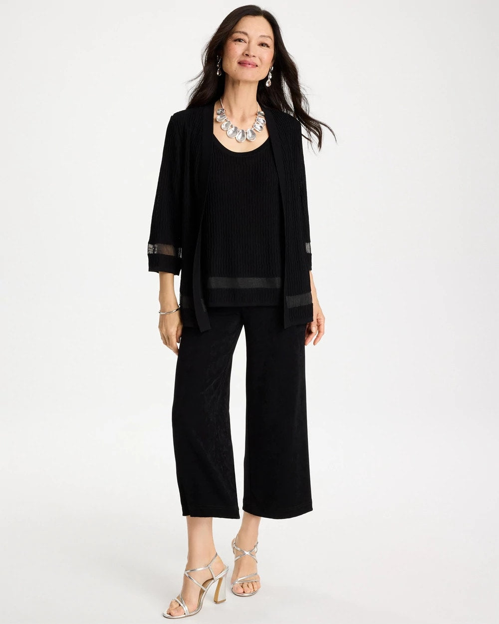Chico's Customer Favorite | Travelers™ Sheer Stripe Cardigan