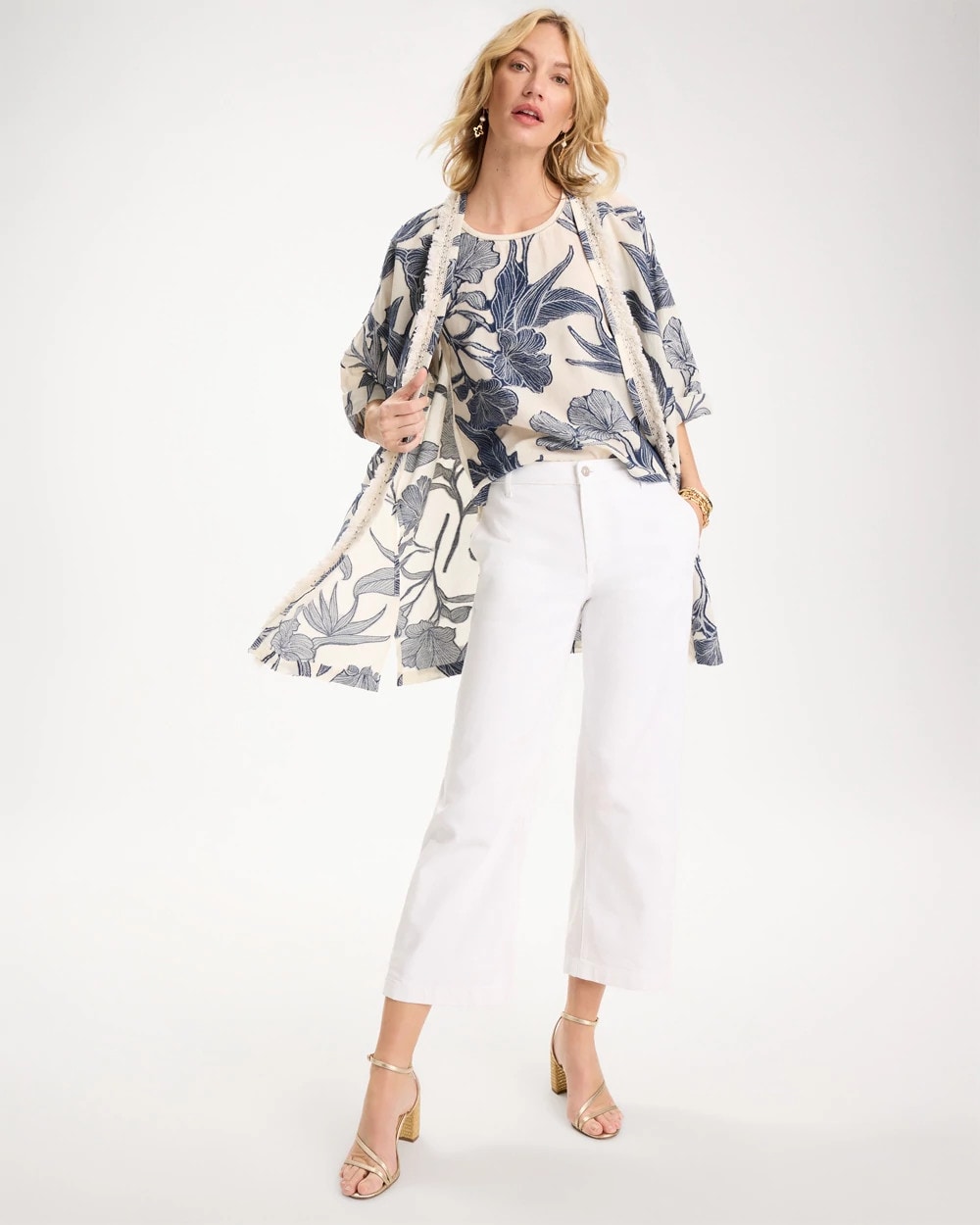 Chico's Hot Sale | Straight Crop White Trouser Jeans
