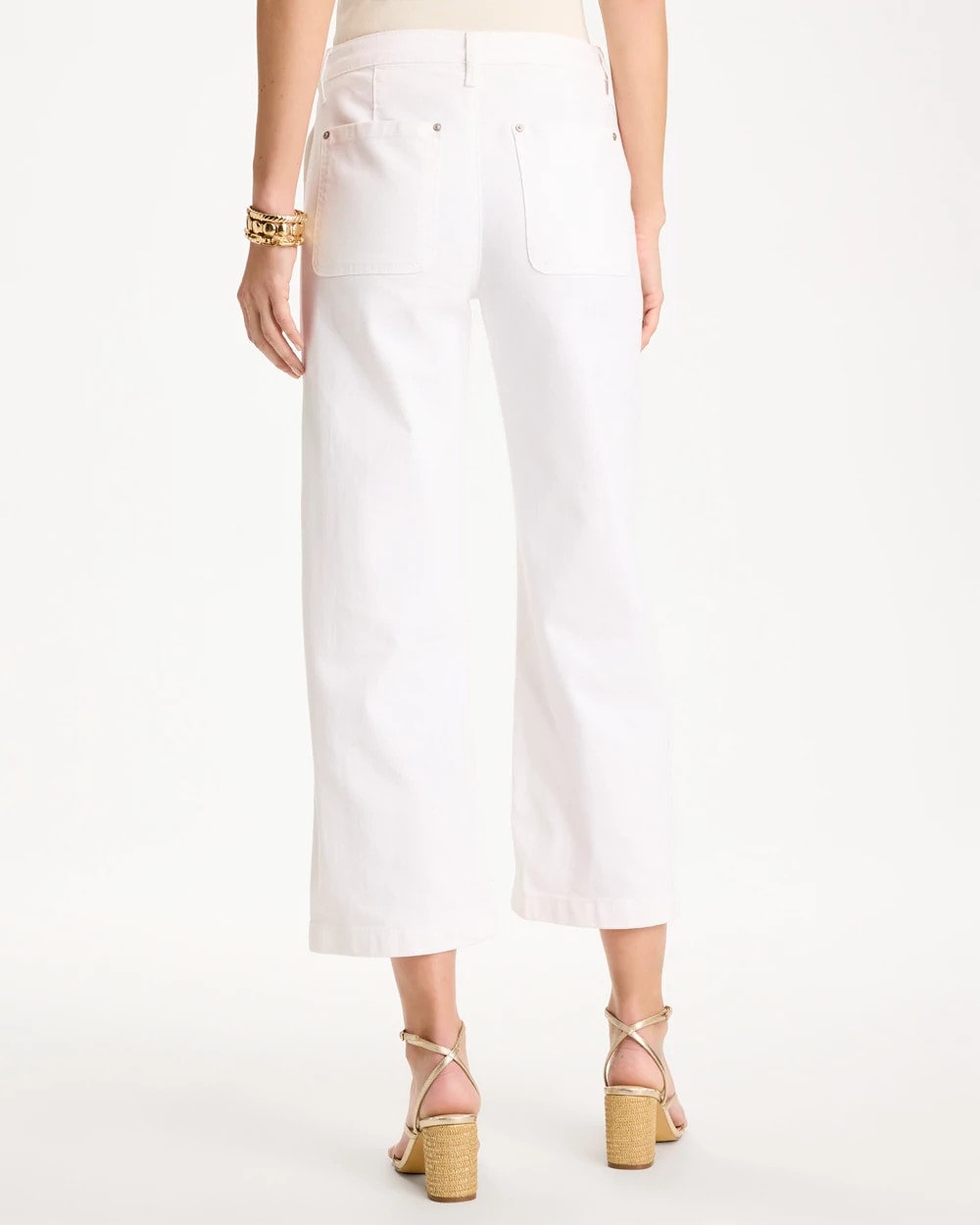 Chico's Hot Sale | Straight Crop White Trouser Jeans