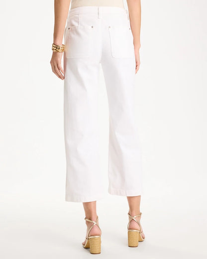 Chico's Hot Sale | Straight Crop White Trouser Jeans