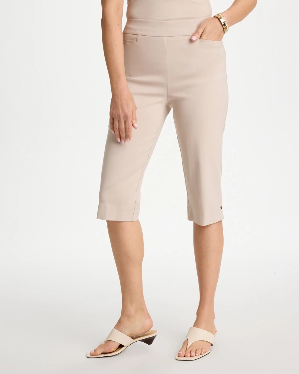 Chico's Customer Favorite | Brigitte™ Slim Rivet Pull-On Capri Pant