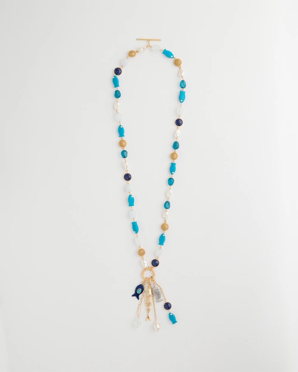 Chico's Quality | Convertible Turquoise Fish Charm Necklace