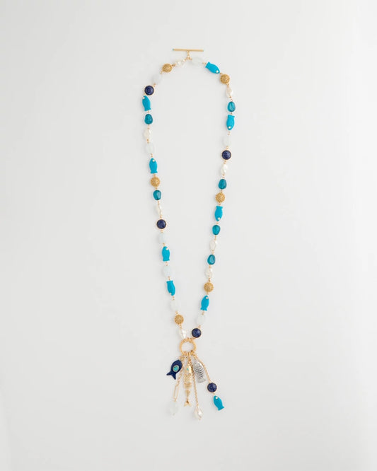 Chico's Quality | Convertible Turquoise Fish Charm Necklace