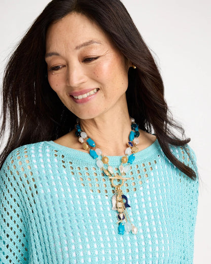 Chico's Quality | Convertible Turquoise Fish Charm Necklace