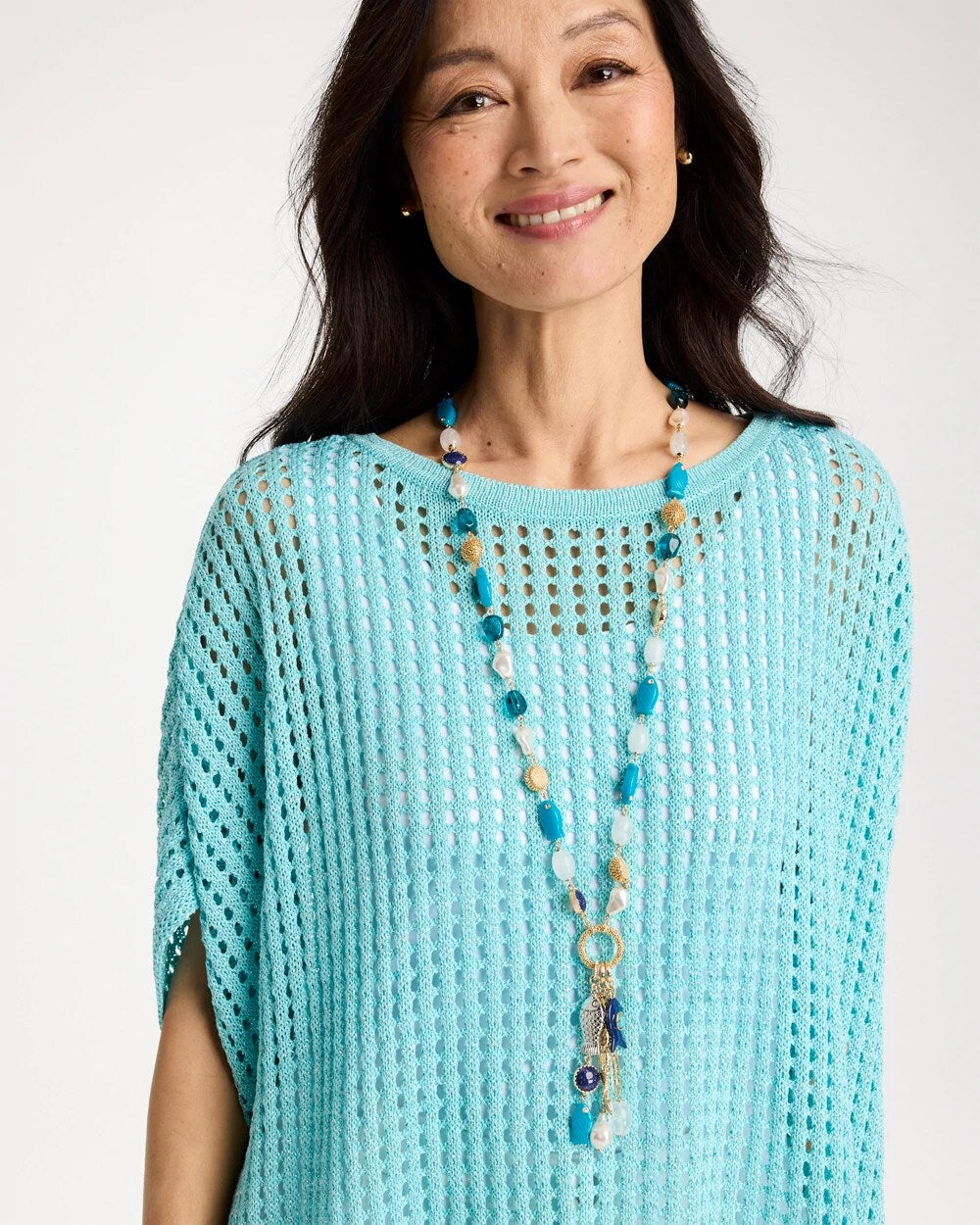 Chico's Quality | Convertible Turquoise Fish Charm Necklace