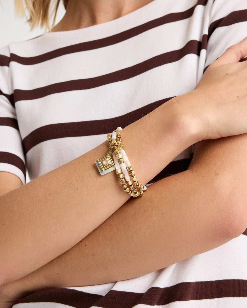 Chico's Sale | Set of 3 Pearl Treasure Stretch Bracelets
