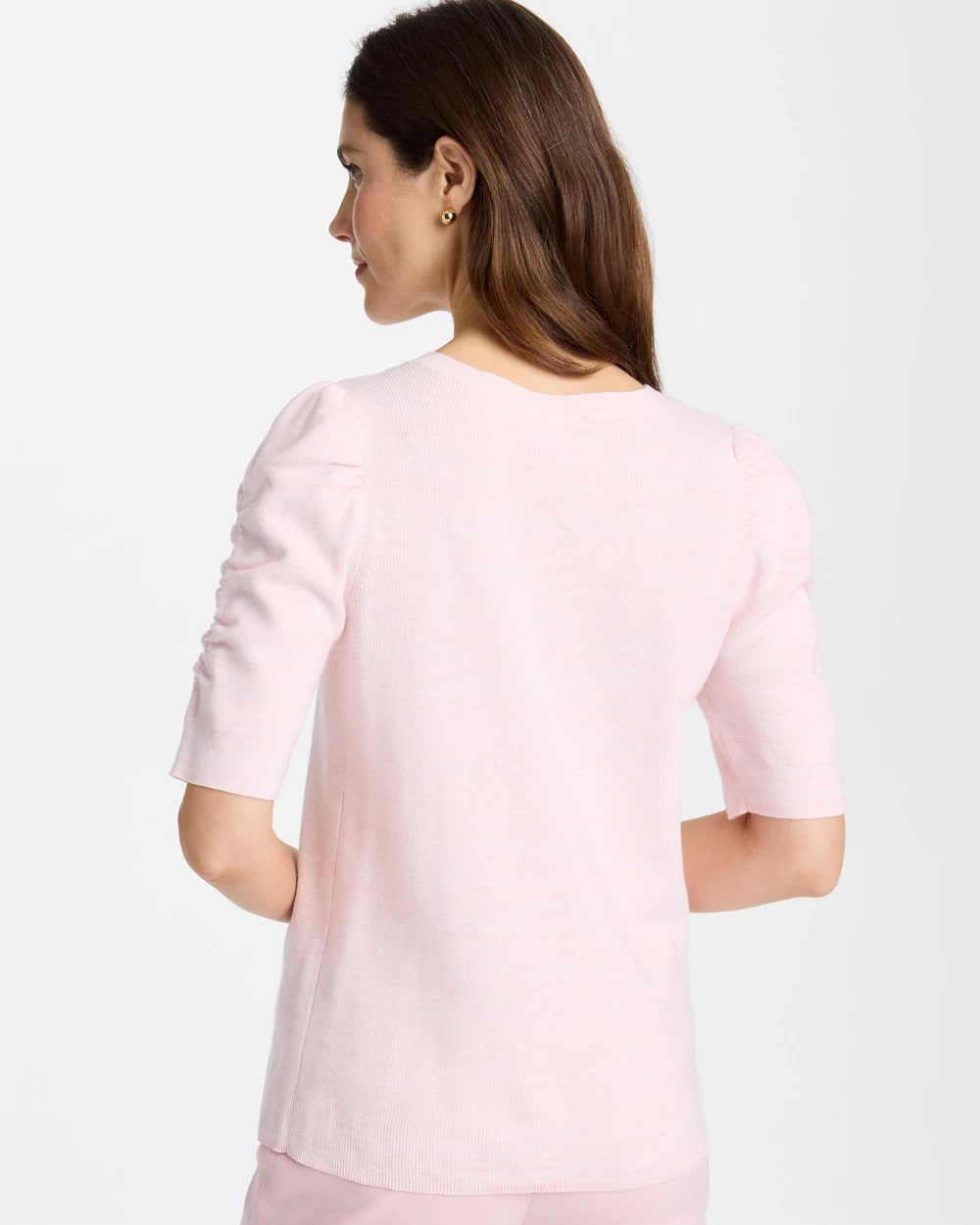 Chico's Best Price | Space Dyed Ruched V-Neck Pullover Sweater