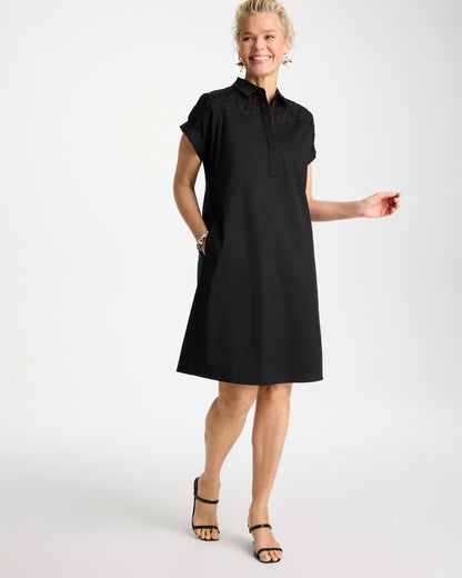 Chico's Customer Favorite | Popover Embroidered Poplin Dress