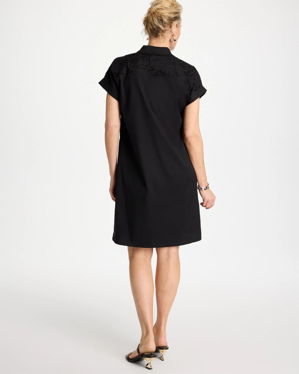 Chico's Customer Favorite | Popover Embroidered Poplin Dress