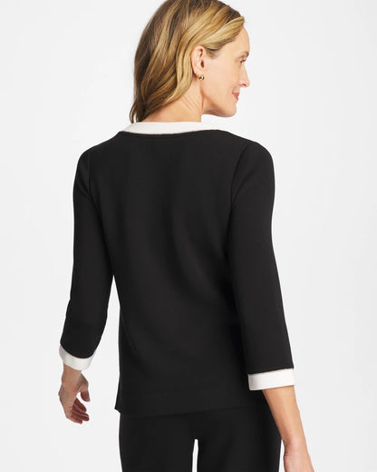 Chico's Exclusive | Zenergy® Soft Caviar Bead Contrast Top