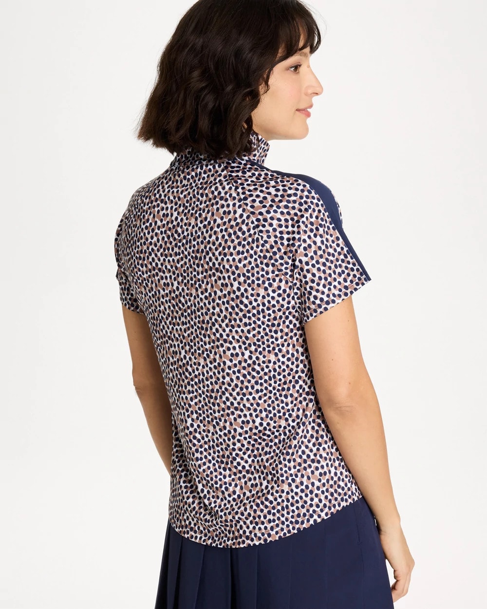 Chico's Recommended | Zenergy® UPF Contrast Dot Half Zip Polo