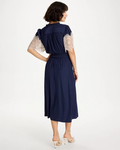 Chico's Best Price | Sea Island Crinkled Midi Dress