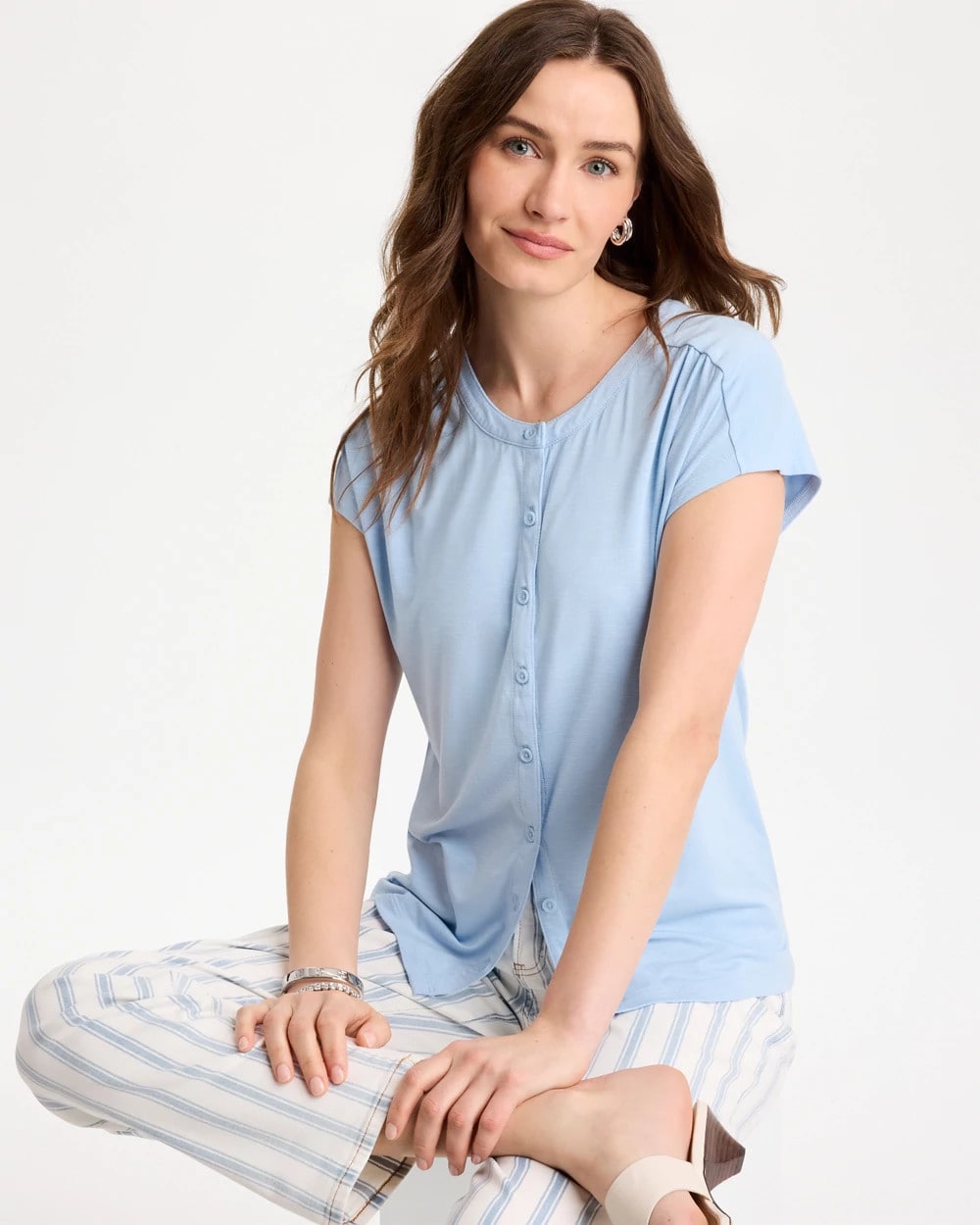 Chico's New | Refined Button Tee