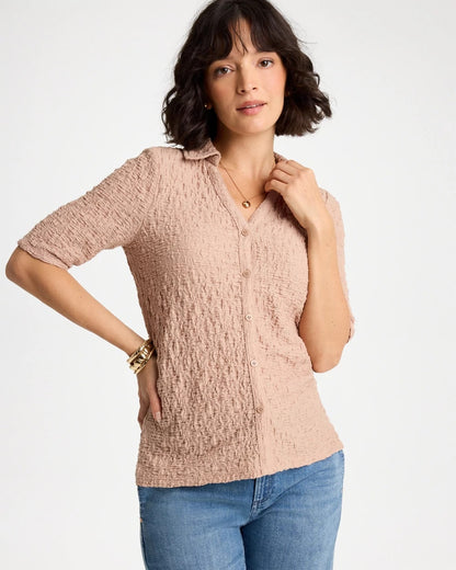 Chico's Hot Sale | Textured Camp Tee