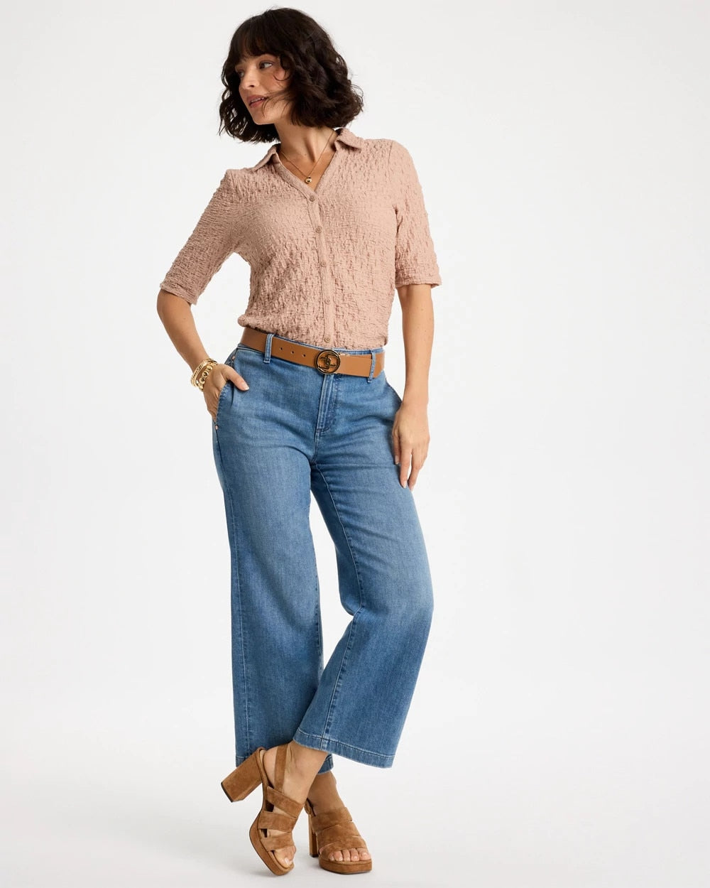 Chico's Hot Sale | Textured Camp Tee