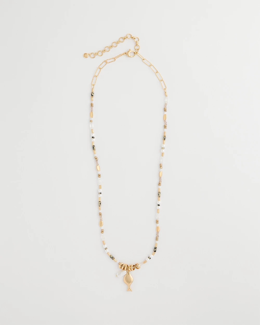 Chico's Trending | Coral Jade Stone Charm Necklace