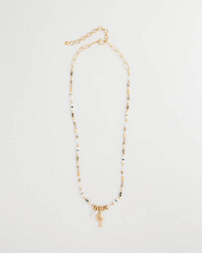 Chico's Trending | Coral Jade Stone Charm Necklace